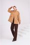 Women's Oversize Stand Collar Buttoned Pocket Short Cashmere Coat