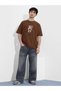 Men Brown Tasmanian Devil Graphic Round Neck T-Shirt - 3