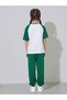 Girls White KSA National Day Print T-Shirt and Dark Green Joggers Set - 6