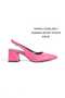 Fuchsia Leather Shoes with Pointed Toes, Open Back, 5 cm Covered Heel, New Season - 2