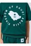 Dark Green KSA National Day Print Oversized T-Shirt and Joggers Set - 4