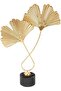 Modern Iron Art Ginkgo Leaf Sculpture Metal Desktop Decor with Textured Pattern Versatile