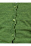 Girls Green Solid Button-Front Cardigan - 5