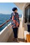 Hijab Swimwear Navy Blue 3 Piece Top Bottom Cap Water Repellent Swimwear Set - 3