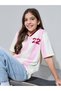 Teen Girls Multi-Color Striped V-Neck Oversized jersey T-Shirt