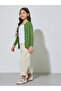 Girls Green Solid Button-Front Cardigan - 2
