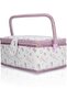 Sewing Basket, Portable Large Capacity Sewing Accessories Organizer with Handle and Removable Tray,