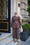 Women's Çima Detail High Collar Suit Light Brown