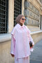 Women's Shawl Detailed Shirt Set Pink - 3
