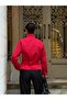 Studded Belted Zippered Trench Jacket - 2