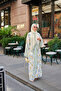 Women's Patterned Shawl Kimono Green - 2