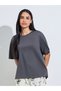 Multi-Color Solid T-Shirt and Floral Print Wide Leg Pants Pyjama Set - 2