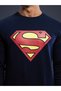 Men Navy Blue Superman Graphic Pullover Sweatshirt - 3