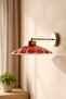 Risso Red Flat Body Sconce Metal Rustic E27 Single Cafe Boutique Lamp Lighting