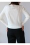 Crew Neck Braided Buttoned Fit Basic Women's Knitwear Cardigan - 3