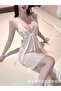 White Strappy Babydoll with Bow Detail - 3