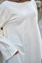 Women's Stitching Detailed Basic Sweatshirt Ecru - 5