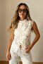 Premium Trend Princess Cini Kurdale Buttoned Lace Transparent Blouse