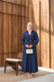 Women's Belted and Pleated Detail Shirt Collar Dress Navy Blue - 2