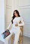 Corded Ecru Modal Pajama Set - 6