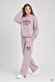 Gül Kurusu Girls' Text Printed Stopper Long-Sleeved Tracksuit Set 24721