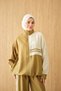 Women's Double Color Stripe Detail Double Pocket Elastic Waist Parachute Suit Oil Green - 6
