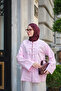 Women's Chinese Button Stitching Detail Tunic Pink - 4