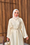 Women's Asymmetrical Cut Double Striped Long Tunic Yellow - 3