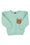 Baby Girl Water Green Coffee Cat Embroidered Leopard Print 3 String Set of 2 - 2