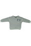 Boy's Water Green Striped Mouse Printed 2-Piece Set - 2