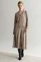 Women's V-Neck Glittery Striped Knitwear Jacket Mink - 5