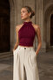 Women's Halter Neck Backless Blouse