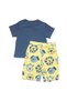 Boy's Navy Blue Yellow Tiger Shorts 2-Piece Set - 2