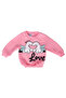 Girl's Pink Love Hand Printed Polka Dot Fleece 2 Piece Set - 2