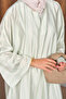 Women's Asymmetrical Cut Double Striped Long Tunic Water Green - 5
