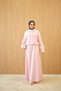 Women's Hidden Pocket Detail Elastic Waist Jacketed Zero Sleeve Dress Pink - 2
