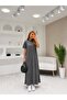 Modal Textured Stone Detailed Short-Sleeved Dress - 2