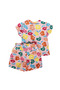 Baby Girl Salmon Colored Floral Printed Shorts Set of 2 - 2
