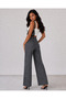 Women's Snow Black High Waist Pre-Processed Full Fit Wide Leg/Loose Leg Denim Jeans Pants - 2