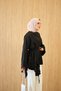 Women's Volan Detail Lace-Up Tunic Black - 2