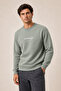 Takes Crew Neck Winter Regular Fit Sweatshirt Mint