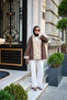Women's Side Tie Detailed Double Pocket Jacket Brown - 3