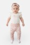 Toddlers Girl 4 Pieces Printed Bodysuit And Pants Set, Multicolor