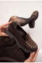 Women's Suede Stone Detailed Loafer Shoes – Comfortable Fit, Flexible Sole, Casual Stylish Design - 2