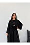Women's Black Boat Neck Wide Sleeve Blouse Frv0228 - 3