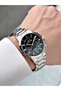 Functional Silver-Black Color 10 Atm Steel Case Steel Band Men's Wristwatch 2511Slz - 3