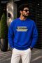 Men's Be Strong Motivational Printed Cycling Round Neck Casual Sweatshirt