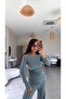 Petrol Drape Detail Boat Neck Wrap Dress - 2