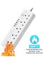 Necomi 11 in 1 British Style Socket Power Board,2500W Power Surge Protector,With 5 Smart British Pow - 6