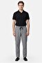 Men Regular Fit Heather Straight Pants, Grey - 2
